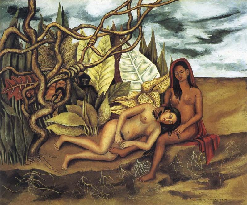 Frida Kahlo Earth Herself or Two Nudes in a Jungle China oil painting art
